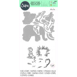 Sizzix Framelits Die w/Stamps by Olivia Rose Floral Safari (10+8pcs) (666011) (DISCONTINUED)