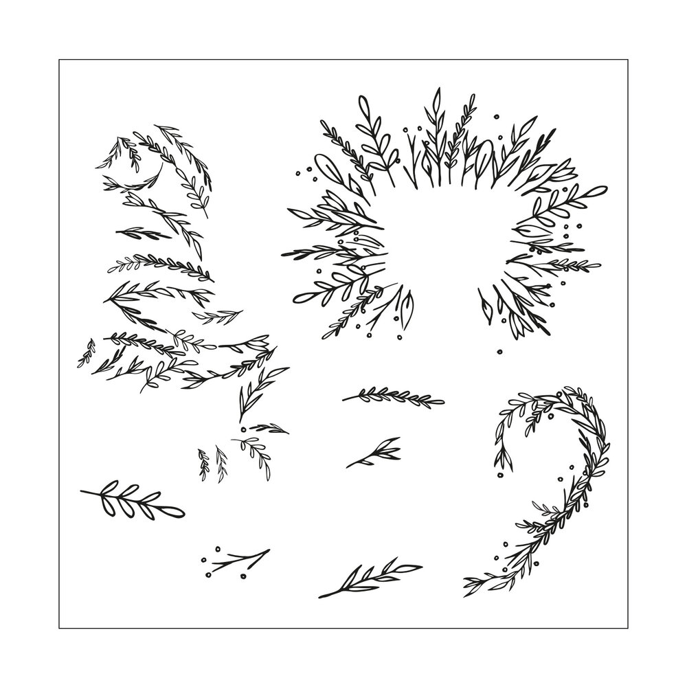 Sizzix Framelits Die w/Stamps by Olivia Rose Floral Safari (10+8pcs) (666011) (DISCONTINUED)