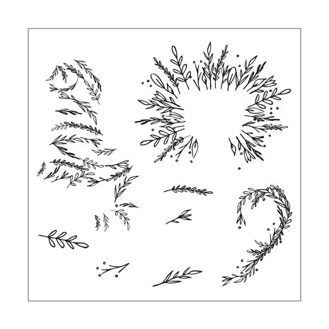 Sizzix Framelits Die w/Stamps by Olivia Rose Floral Safari (10+8pcs) (666011) (DISCONTINUED)