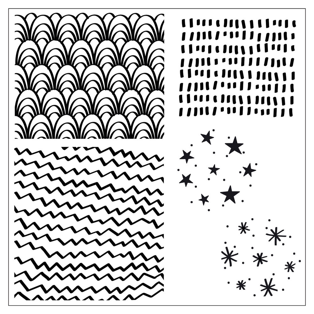 Sizzix Framelits Die w/Stamps by Olivia Rose Groovy Christmas (12+5pcs) (665332) (DISCONTINUED)