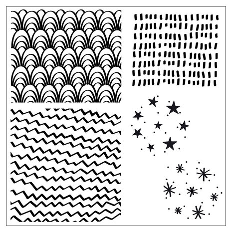 Sizzix Framelits Die w/Stamps by Olivia Rose Groovy Christmas (12+5pcs) (665332) (DISCONTINUED)