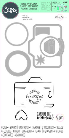 Sizzix Framelits Die w/Stamps by Olivia Rose Memory Maker (6+4pcs) (665657) (DISCONTINUED)