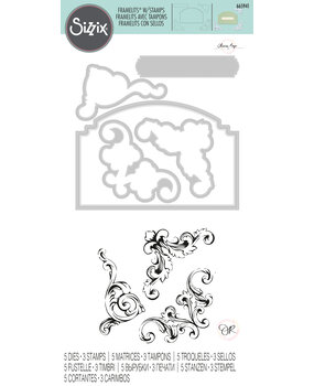 Sizzix Framelits Die w/Stamps by Olivia Rose Vintage Corners (5+3pcs) (665941) (DISCONTINUED)