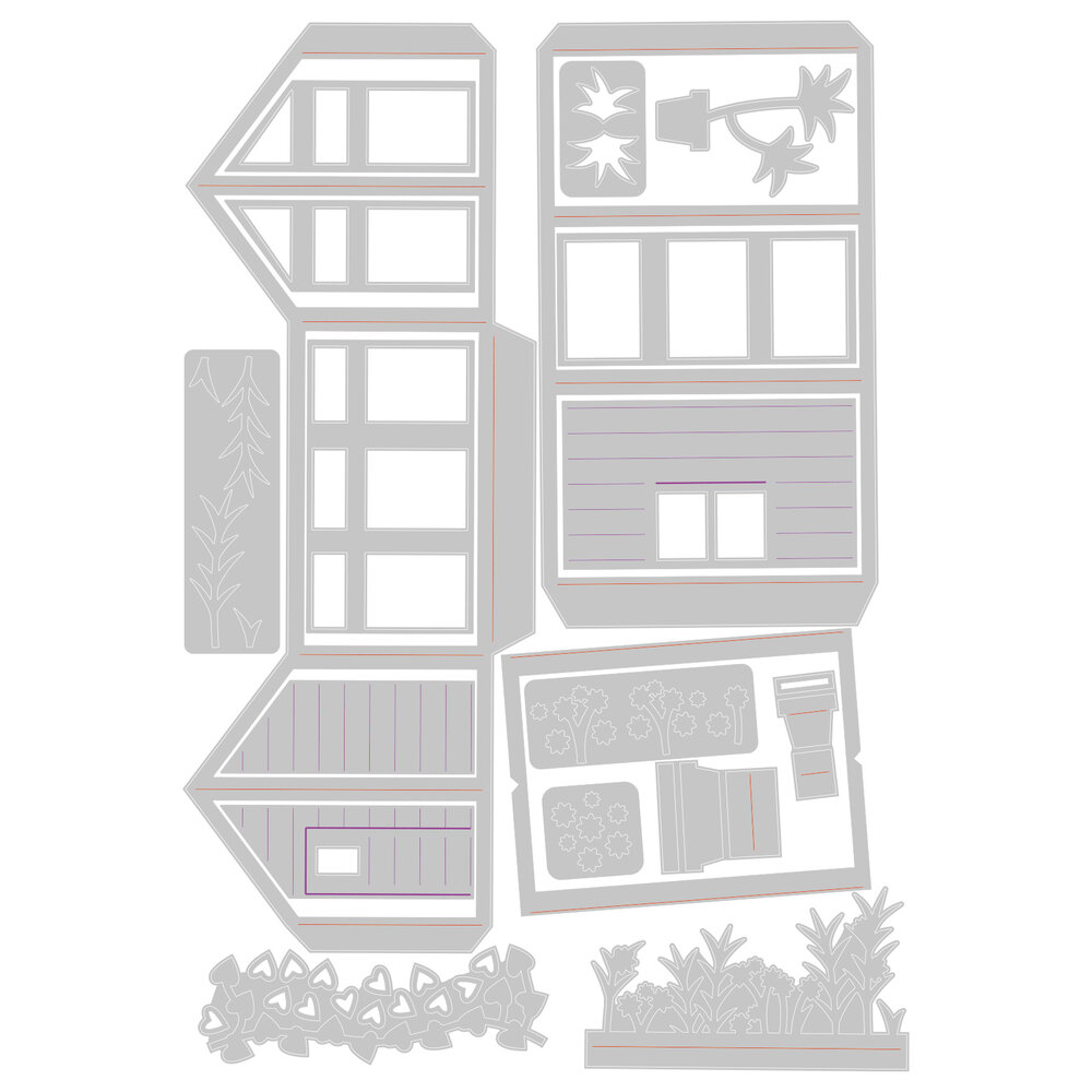Sizzix Thinlits Plus Die by Lisa Jones Pop-Up Garden (19pcs) (665957) (DISCONTINUED)