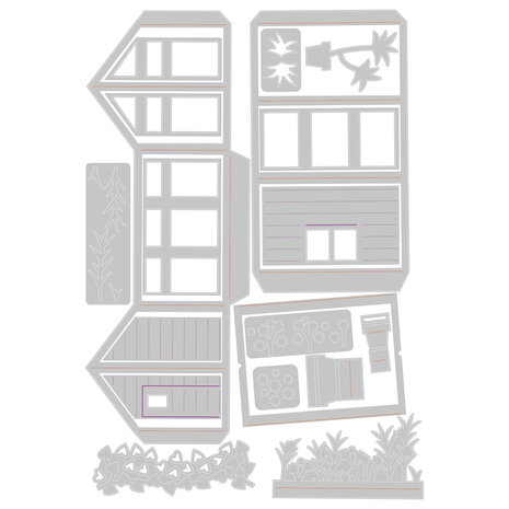 Sizzix Thinlits Plus Die by Lisa Jones Pop-Up Garden (19pcs) (665957) (DISCONTINUED)