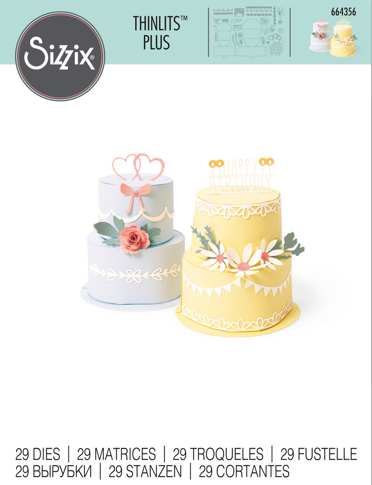 Sizzix Thinlits Plus Die Cake Pop-Up (29pcs) (664356) (DISCONTINUED)