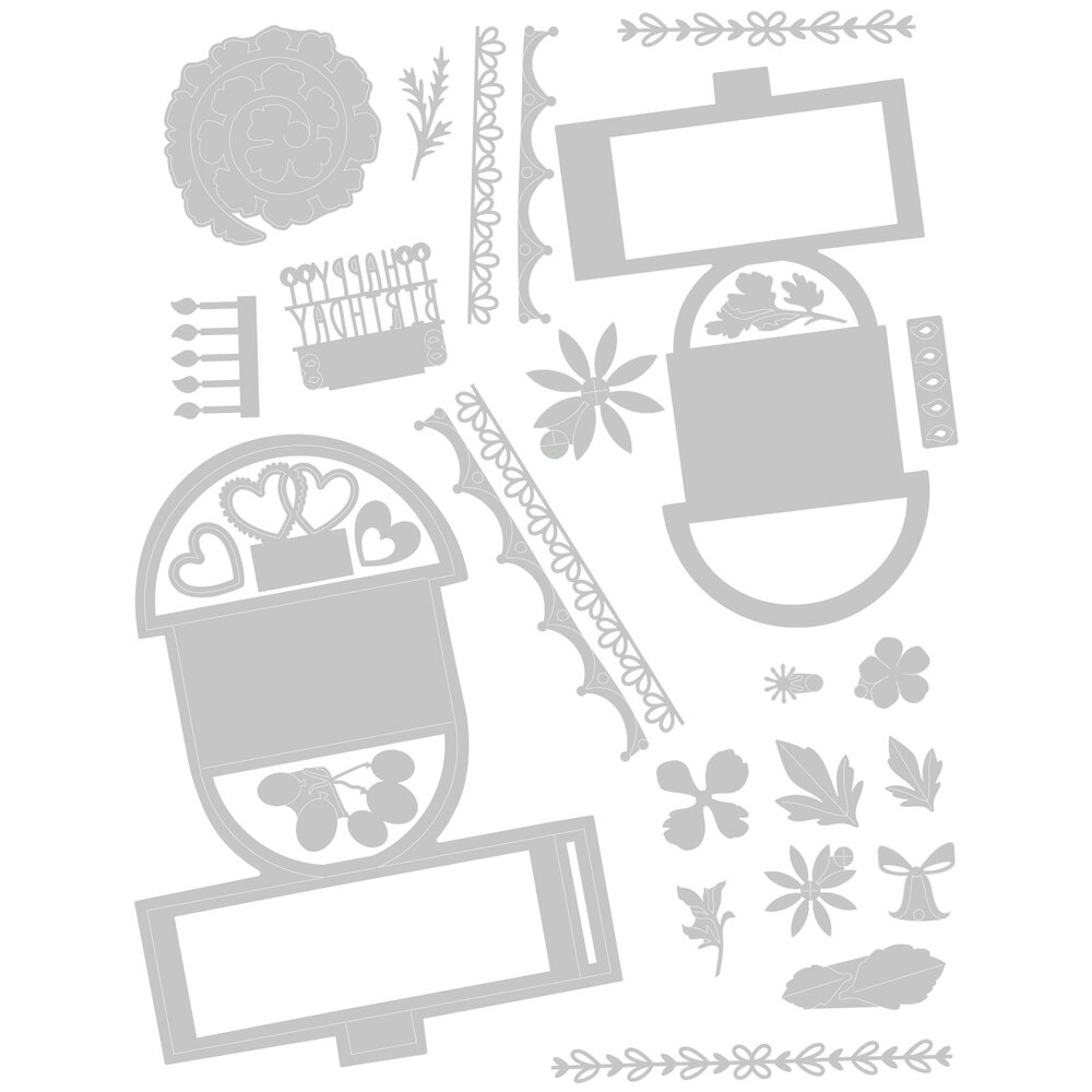 Sizzix Thinlits Plus Die Cake Pop-Up (29pcs) (664356) (DISCONTINUED)