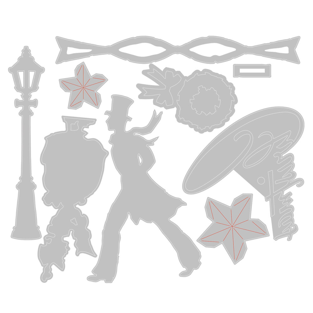 Sizzix Thinlits Die by Tim Holtz Vault Series: Christmas 2021 (9pcs) (665584) (DISCONTINUED)