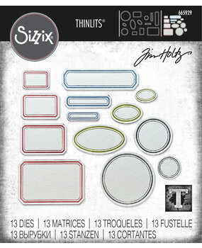 Sizzix Thinlits Die by Tim Holtz Vintage Labels (13pcs) (665929) Sizzix Thinlits Die by Tim Holtz Vintage Labels (13pcs) (665929)