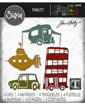 Sizzix Thinlits Die by Tim Holtz Wacky Transport #1 (4pcs) (665220) (DISCONTINUED) Sizzix Thinlits Die by Tim Holtz Wacky Transport #1 (4pcs) (665220) (DISCONTINUED)