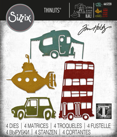 Sizzix Thinlits Die by Tim Holtz Wacky Transport #1 (4pcs) (665220) (DISCONTINUED) Sizzix Thinlits Die by Tim Holtz Wacky Transport #1 (4pcs) (665220) (DISCONTINUED)