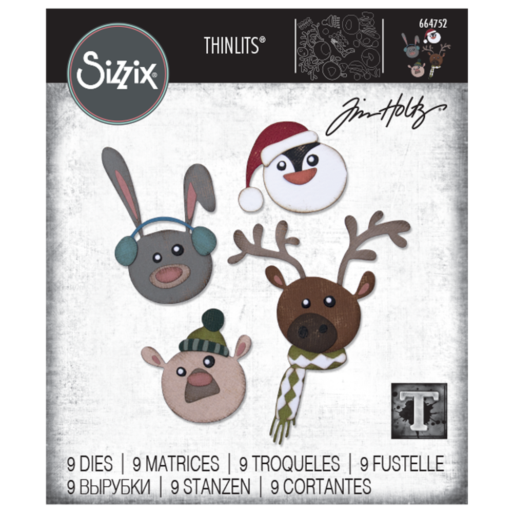 Sizzix Thinlits Die by Tim Holtz Winter Critters (9pcs) (664752) (DISCONTINUED) Sizzix Thinlits Die by Tim Holtz Winter Critters (9pcs) (664752) (DISCONTINUED)