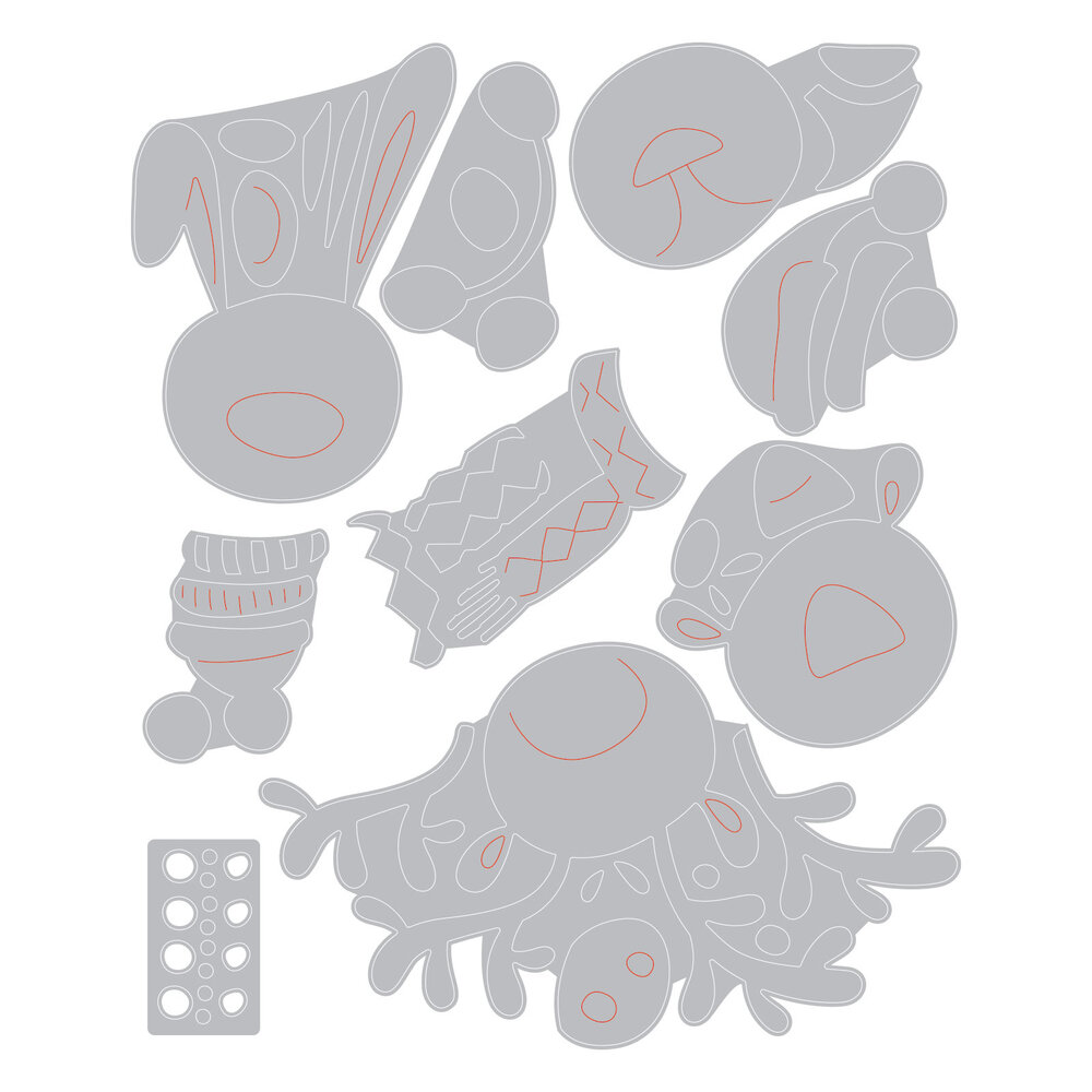 Sizzix Thinlits Die by Tim Holtz Winter Critters (9pcs) (664752) (DISCONTINUED) Sizzix Thinlits Die by Tim Holtz Winter Critters (9pcs) (664752) (DISCONTINUED)