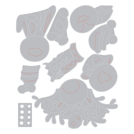 Sizzix Thinlits Die by Tim Holtz Winter Critters (9pcs) (664752) (DISCONTINUED) Sizzix Thinlits Die by Tim Holtz Winter Critters (9pcs) (664752) (DISCONTINUED)