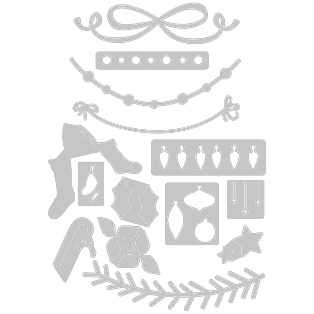 Sizzix Thinlits Die Christmas Borders (14pcs) (664701) (DISCONTINUED) Sizzix Thinlits Die Christmas Borders (14pcs) (664701) (DISCONTINUED)