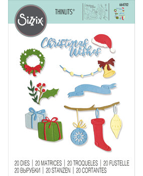 Sizzix Thinlits Die Christmas Decorations (20pcs) (664702) (DISCONTINUED) Sizzix Thinlits Die Christmas Decorations (20pcs) (664702) (DISCONTINUED)