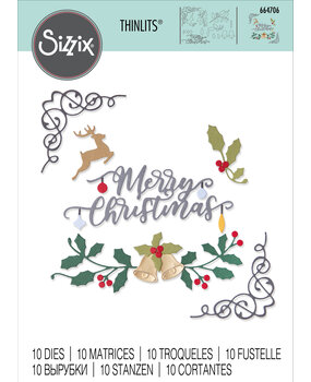 Sizzix Thinlits Die Festive Elements (10pcs) (664706) (DISCONTINUED) Sizzix Thinlits Die Festive Elements (10pcs) (664706) (DISCONTINUED)