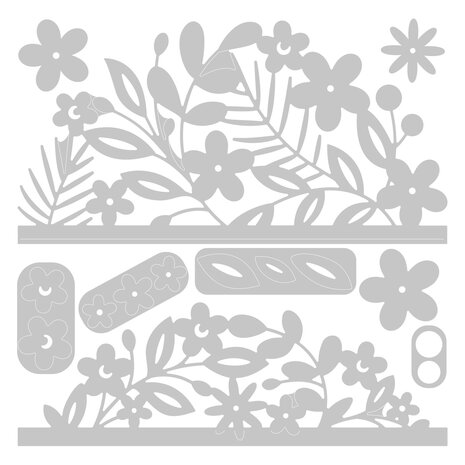 Sizzix Thinlits Die Floral Edges #2 (9pcs) (664395) (DISCONTINUED) Sizzix Thinlits Die Floral Edges #2 (9pcs) (664395) (DISCONTINUED)