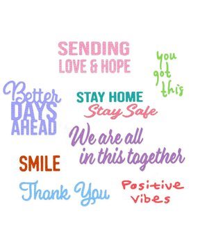 Sizzix Thinlits Die Good Vibes (8pcs) (665030) (OUTLET)