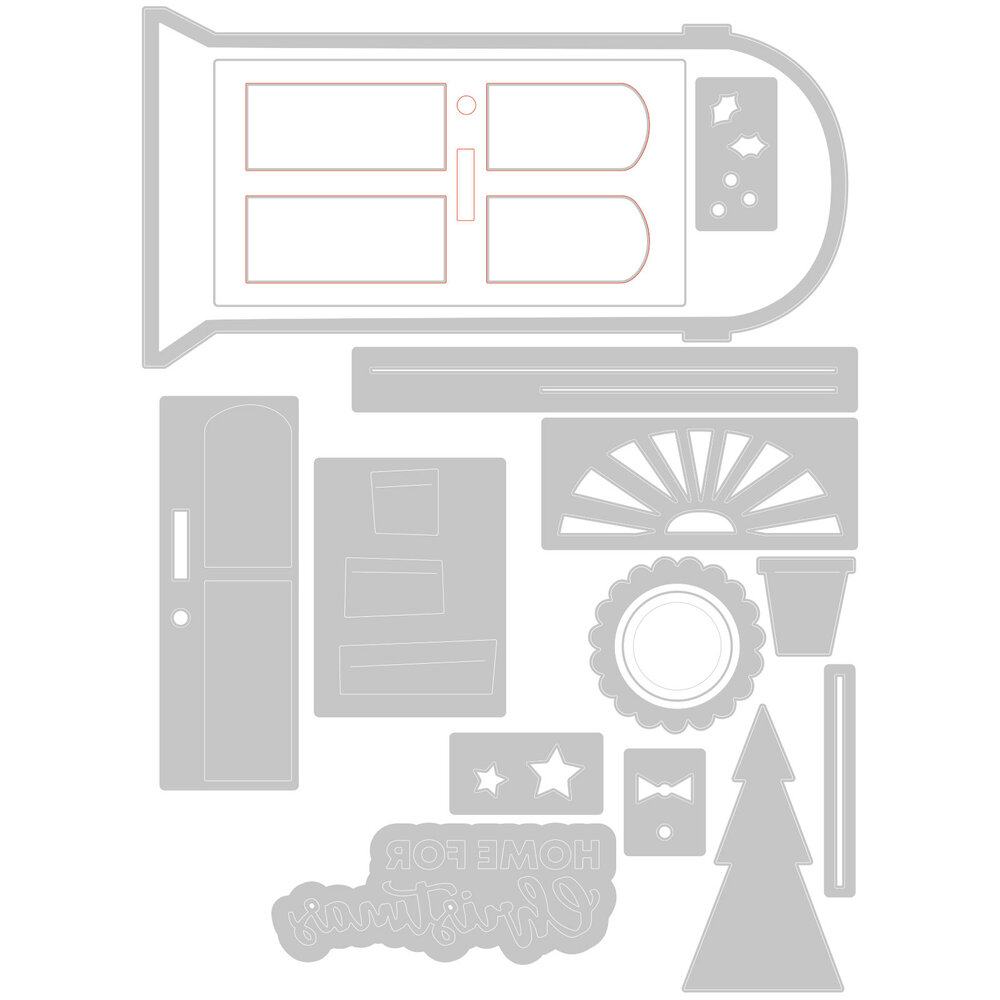 Sizzix Thinlits Die Home for Christmas (15pcs) (664711) (DISCONTINUED) Sizzix Thinlits Die Home for Christmas (15pcs) (664711) (DISCONTINUED)