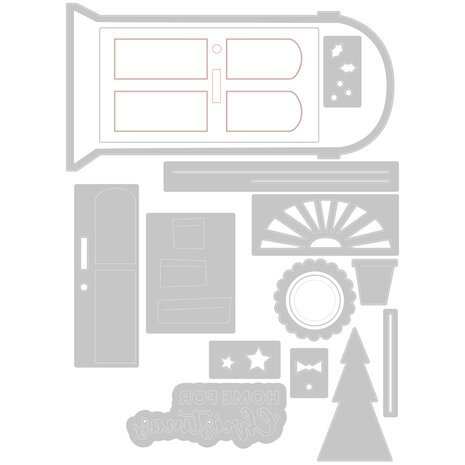 Sizzix Thinlits Die Home for Christmas (15pcs) (664711) (DISCONTINUED) Sizzix Thinlits Die Home for Christmas (15pcs) (664711) (DISCONTINUED)