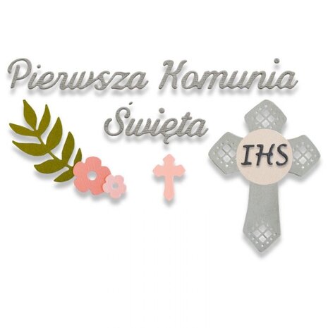 Sizzix Thinlits Die Pierwsza Komunia Swieta (10pcs) (662621) (DISCONTINUED) Sizzix Thinlits Die Pierwsza Komunia Swieta (10pcs) (662621) (DISCONTINUED)