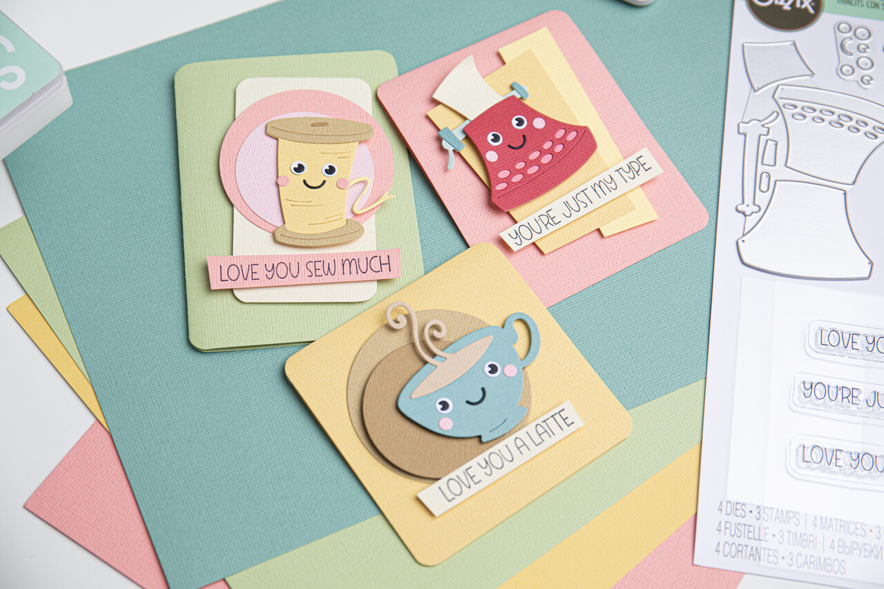 Sizzix Thinlits Die w/Stamps by Pete Hughes Crazy Characters #1 (4+3pcs) (666101) (DISCONTINUED) Sizzix Thinlits Die w/Stamps by Pete Hughes Crazy Characters #1 (4+3pcs) (666101) (DISCONTINUED)