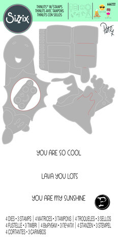 Sizzix Thinlits Die w/Stamps by Pete Hughes Crazy Characters #2 (4+3pcs) (666222) (DISCONTINUED) Sizzix Thinlits Die w/Stamps by Pete Hughes Crazy Characters #2 (4+3pcs) (666222) (DISCONTINUED)