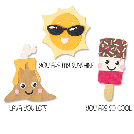 Sizzix Thinlits Die w/Stamps by Pete Hughes Crazy Characters #2 (4+3pcs) (666222) (DISCONTINUED) Sizzix Thinlits Die w/Stamps by Pete Hughes Crazy Characters #2 (4+3pcs) (666222) (DISCONTINUED)