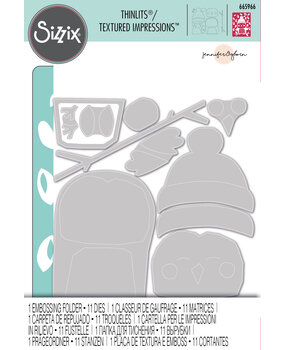 Sizzix Thinlits Die w/Textured Impressions by Jennifer Ogborn Cozy Owl (11pcs) (665966) (DISCONTINUED) Sizzix Thinlits Die w/Textured Impressions by Jennifer Ogborn Cozy Owl (11pcs) (665966) (DISCONTINUED)