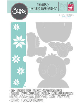 Sizzix Thinlits Die w/Textured Impressions by Lisa Jones Cozy Bear (4pcs) (665496) (DISCONTINUED) Sizzix Thinlits Die w/Textured Impressions by Lisa Jones Cozy Bear (4pcs) (665496) (DISCONTINUED)