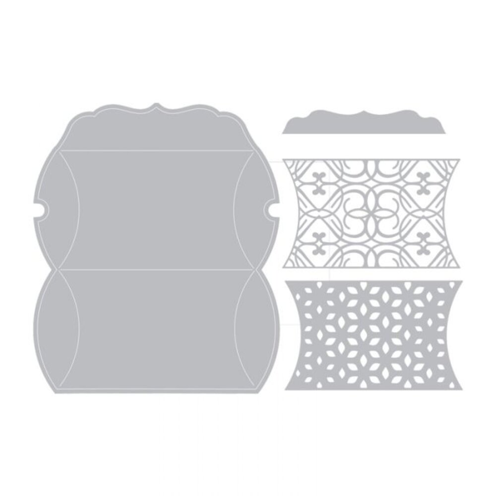 Sizzix Thinlits Plus Die Box, Pillow (5pcs) (660844) (DISCONTINUED)