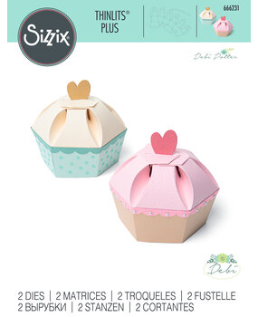 Sizzix Thinlits Plus Die by Debi Potter Fabulous Cupcake Box (2pcs) (666231) (DISCONTINUED) Sizzix Thinlits Plus Die by Debi Potter Fabulous Cupcake Box (2pcs) (666231) (DISCONTINUED)