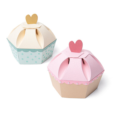 Sizzix Thinlits Plus Die by Debi Potter Fabulous Cupcake Box (2pcs) (666231) (DISCONTINUED) Sizzix Thinlits Plus Die by Debi Potter Fabulous Cupcake Box (2pcs) (666231) (DISCONTINUED)
