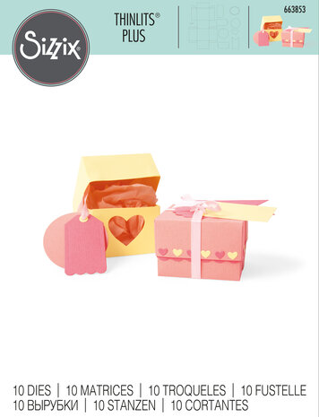 Sizzix Thinlits Plus Die by Jenna Rushforth Box & Labels (10pcs) (663853) (DISCONTINUED) Sizzix Thinlits Plus Die by Jenna Rushforth Box & Labels (10pcs) (663853) (DISCONTINUED)