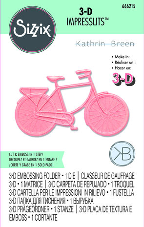 Sizzix 3D Impresslits by Kath Breen Bicycle (666215) (DISCONTINUED) Sizzix 3D Impresslits by Kath Breen Bicycle (666215) (DISCONTINUED)
