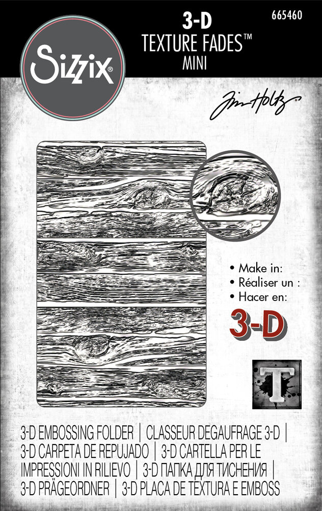 Sizzix 3D Texture Fades Mini by Tim Holtz Lumber (665460)