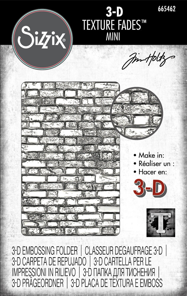 Sizzix 3D Texture Fades Mini by Tim Holtz Brickwork (665462) Sizzix 3D Texture Fades Mini by Tim Holtz Brickwork (665462)