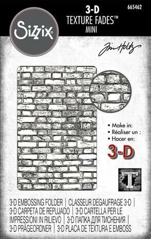 Sizzix 3D Texture Fades Mini by Tim Holtz Brickwork (665462) Sizzix 3D Texture Fades Mini by Tim Holtz Brickwork (665462)
