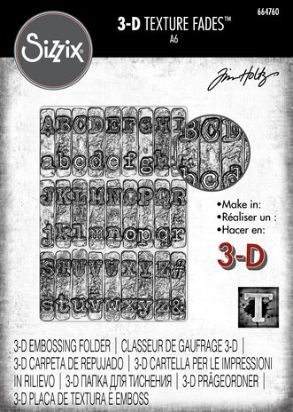 Sizzix 3D Texture Fades by Tim Holtz Typewriter (664760)