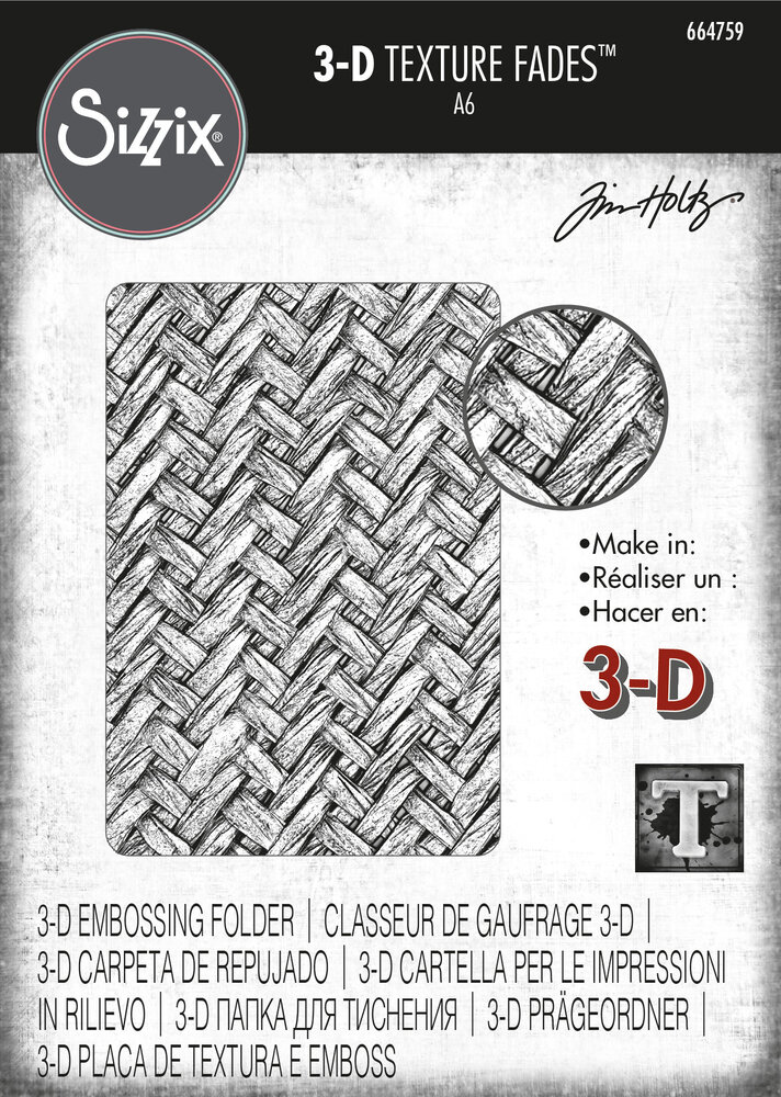 Sizzix 3D Texture Fades by Tim Holtz Intertwined (664759)