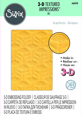 Sizzix 3D Textured Impressions by Kath Breen Quirky Florals (666040) (DISCONTINUED)