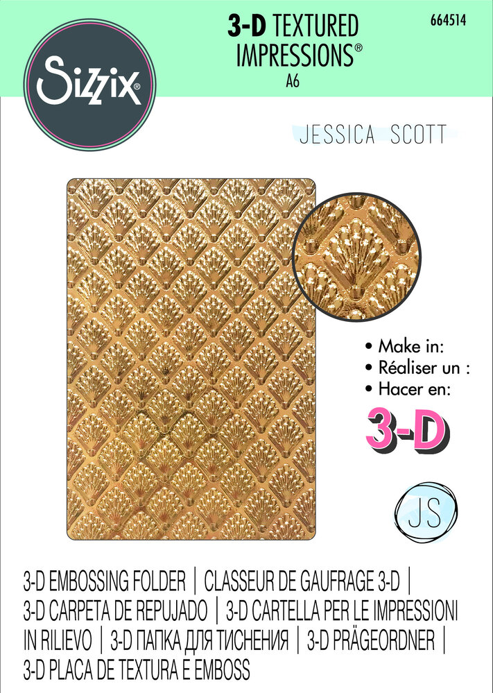 Sizzix 3D Textured Impressions by Jessica Scott Shells (664514) (DISCONTINUED)