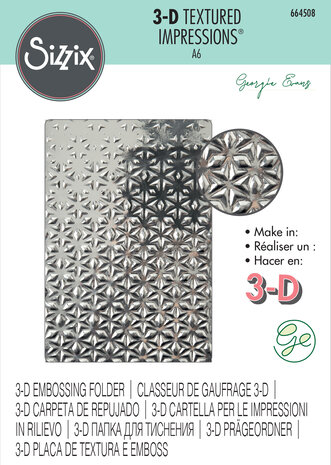 Sizzix 3D Textured Impressions by Georgie Evans Star Fall (664508) (DISCONTINUED) Sizzix 3D Textured Impressions by Georgie Evans Star Fall (664508) (DISCONTINUED)