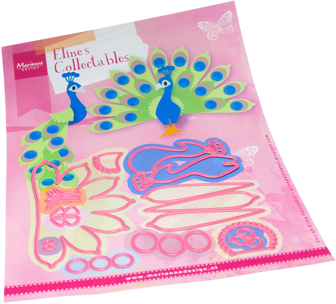 Marianne Design Eline's Peacock Dies (COL1530) (DISCONTINUED) Marianne Design Eline's Peacock Dies (COL1530) (DISCONTINUED)
