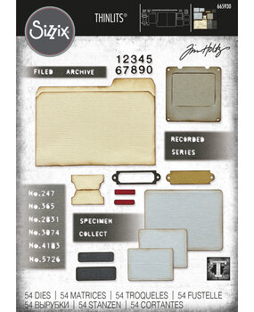 Sizzix Thinlits Die by Tim Holtz Specimen (54pcs) (665930) Sizzix Thinlits Die by Tim Holtz Specimen (54pcs) (665930)