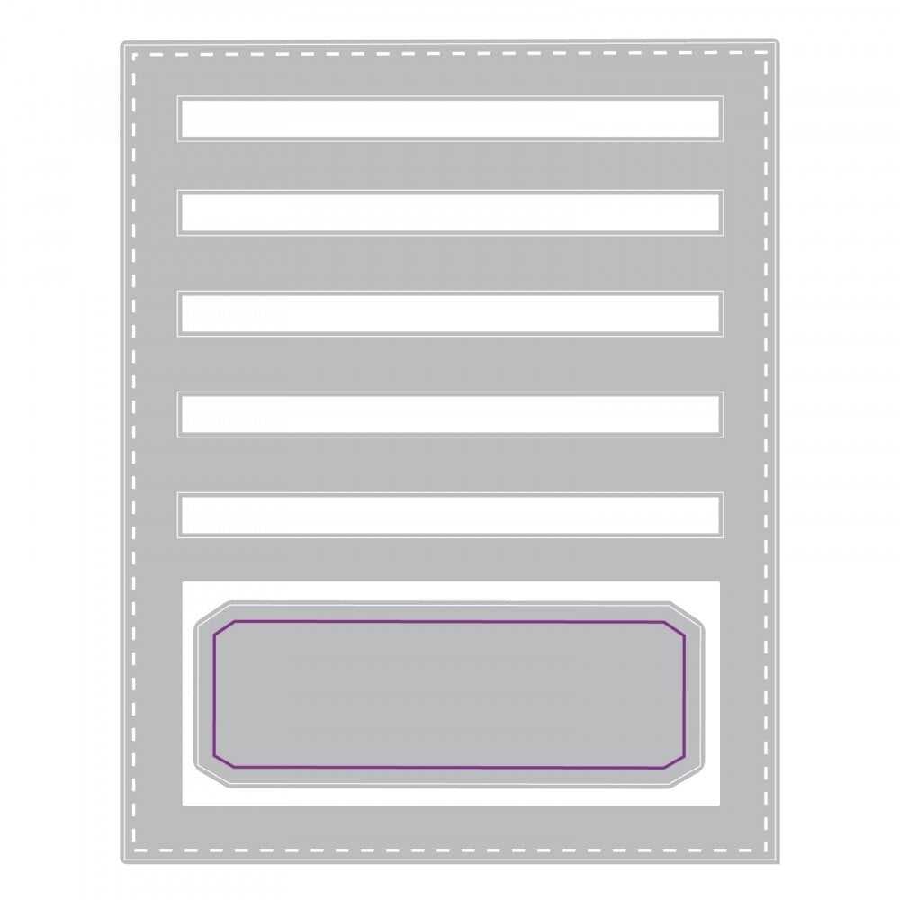 Sizzix Thinlits Die by Tim Holtz Stitched Slots (2pcs) (662697) Sizzix Thinlits Die by Tim Holtz Stitched Slots (2pcs) (662697)