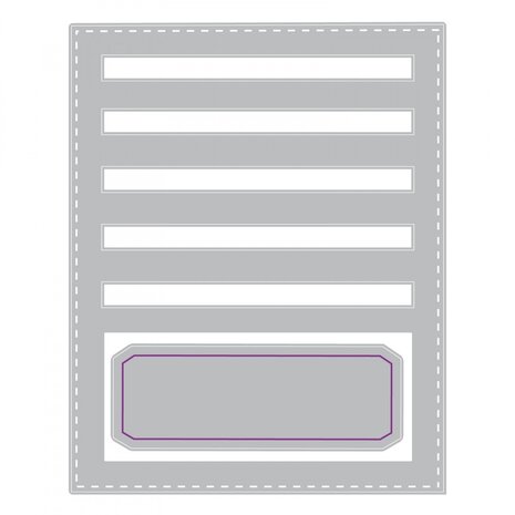 Sizzix Thinlits Die by Tim Holtz Stitched Slots (2pcs) (662697) Sizzix Thinlits Die by Tim Holtz Stitched Slots (2pcs) (662697)