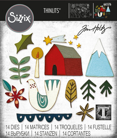 Sizzix Thinlits Die by Tim Holtz Funky Nordic (14pcs) (665576) (DISCONTINUED)