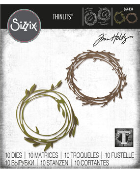 Sizzix Thinlits Die by Tim Holtz Funky Wreaths (10pcs)  (664434) Sizzix Thinlits Die by Tim Holtz Funky Wreaths (10pcs)  (664434)